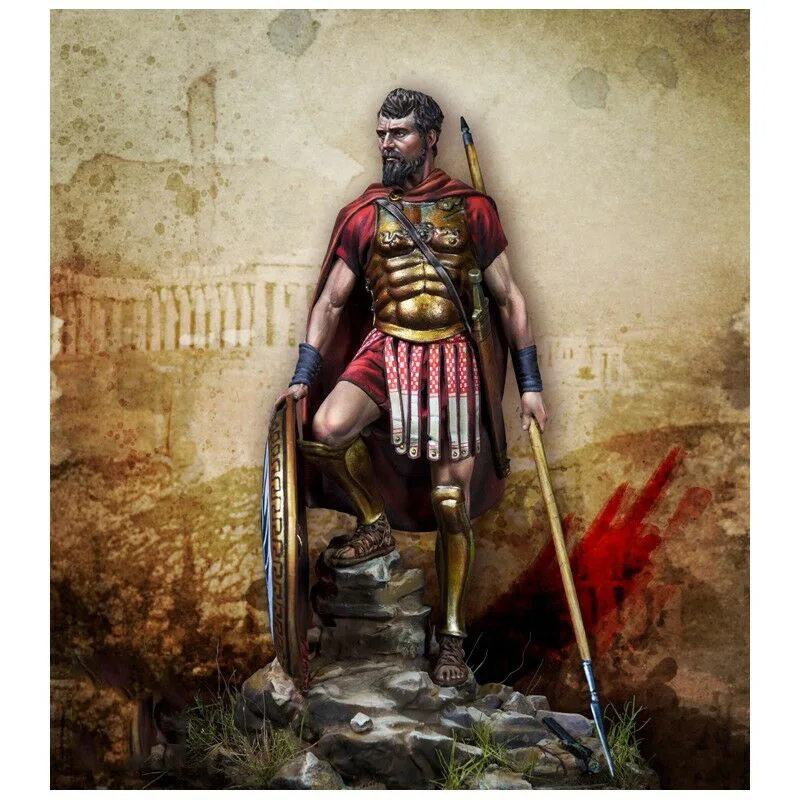 Масштаб 1/24 Неокрашенная фигурка из смолы греческий подъем модель warrior GK | Игрушки