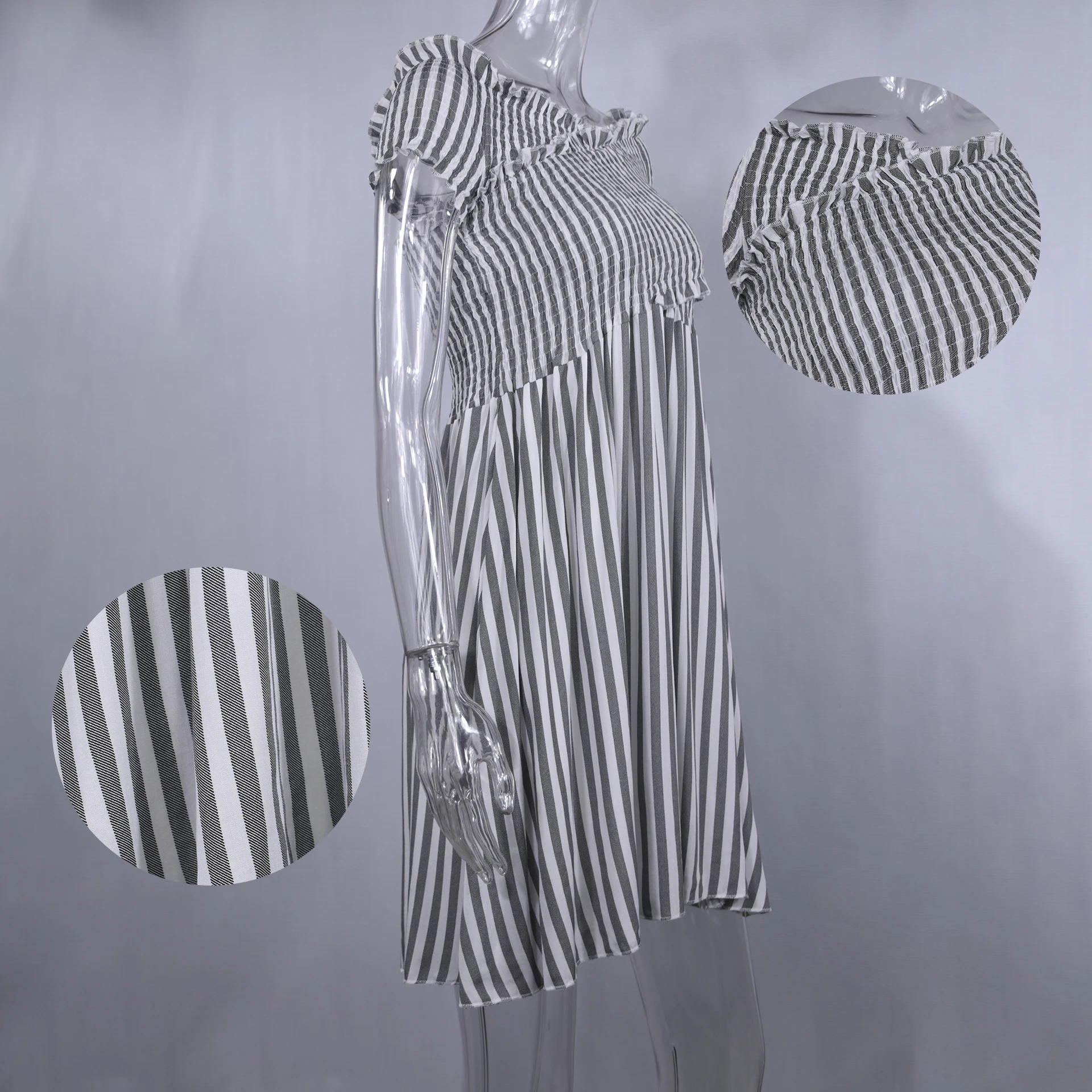 Striped Dress Off The Shoulder Women Sexy Strapless Backless Black Summer Dresses Party Night Ladies Blue Clothing Elegant 2020 | Обувь