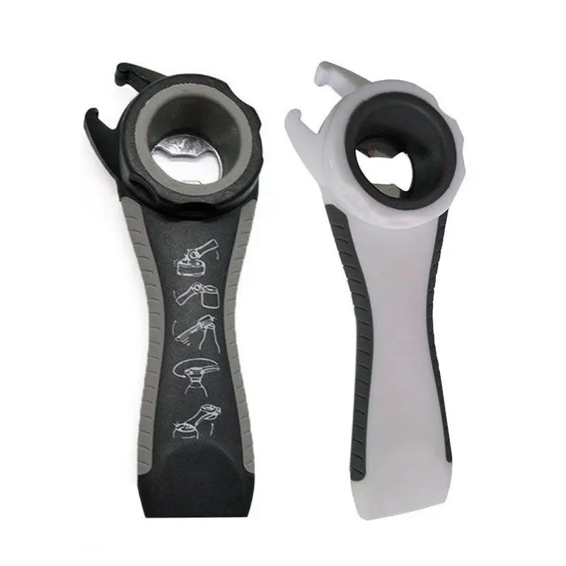 

Faroot 5 in 1 Multi-function Bottle Opener Stainless Steel Plastic Can Jar Bottle Open Can Opener Beer Good Kitchen Tools
