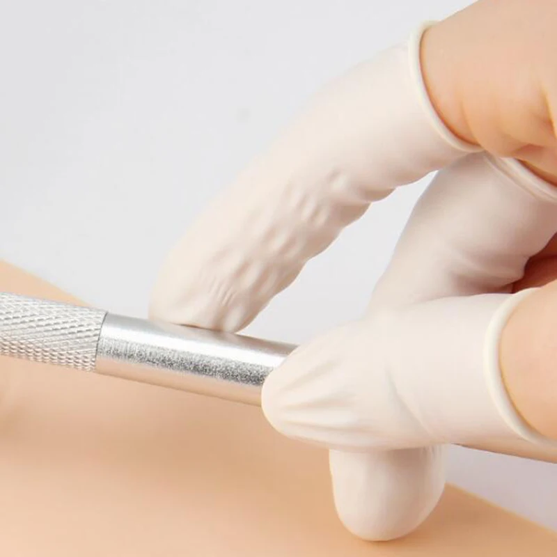 

Hot kf-3 Packs x 300G (About 1200) Latex Finger Gloves, Disposable Anti-Static Rubber Finger Gloves