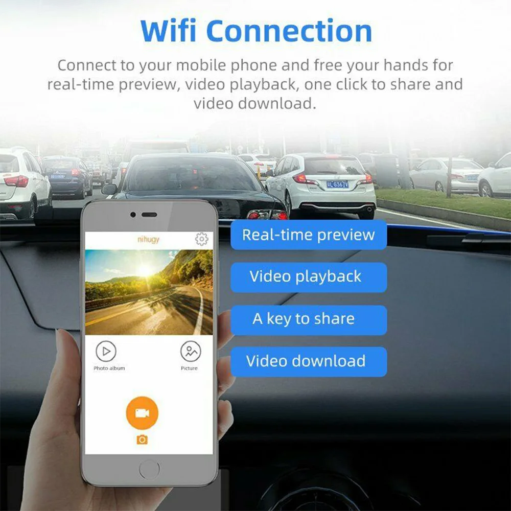 Беспроводной автомобильный видеорегистратор скрытый Автомобильный Full HD 1080P