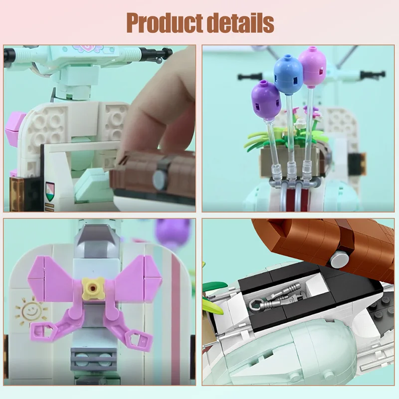 Creatored аниме 673 шт мини роскошный мотоцикл овец модель автомобиля Строительные