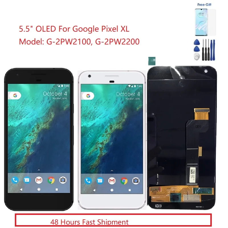 

Экран 5,5 дюйма AMOLED для Google Pixel XL LCD кодирующий преобразователь сенсорного экрана в сборе, для Google Pixel экран XL G-2PW2100 G-2PW2200