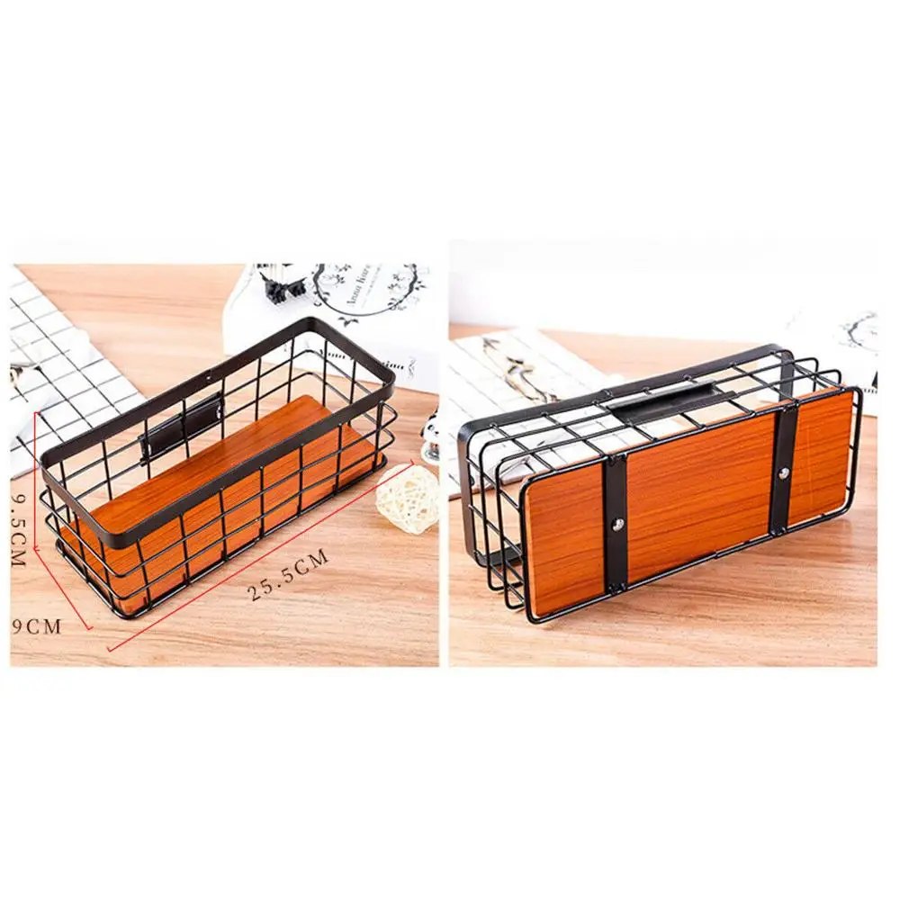 Настенный держатель для всякой всячины ванной комнаты спальни сетчатая коробка