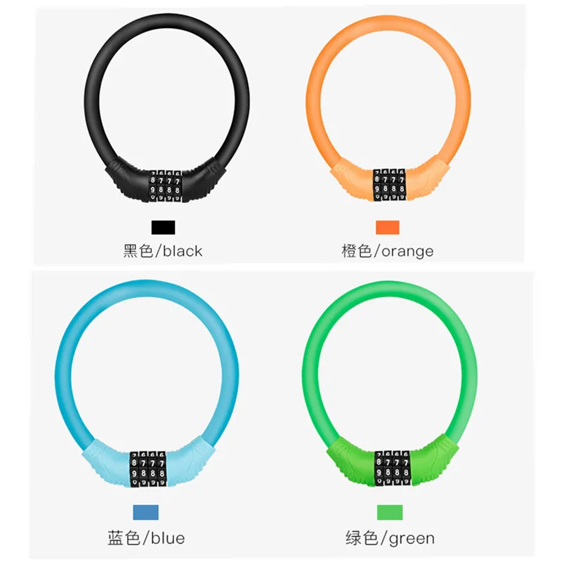

4-digit digital bicycle password lock chain alloy steel portable anti-theft password lock fixed MTB TXTB1 bicycle accessories