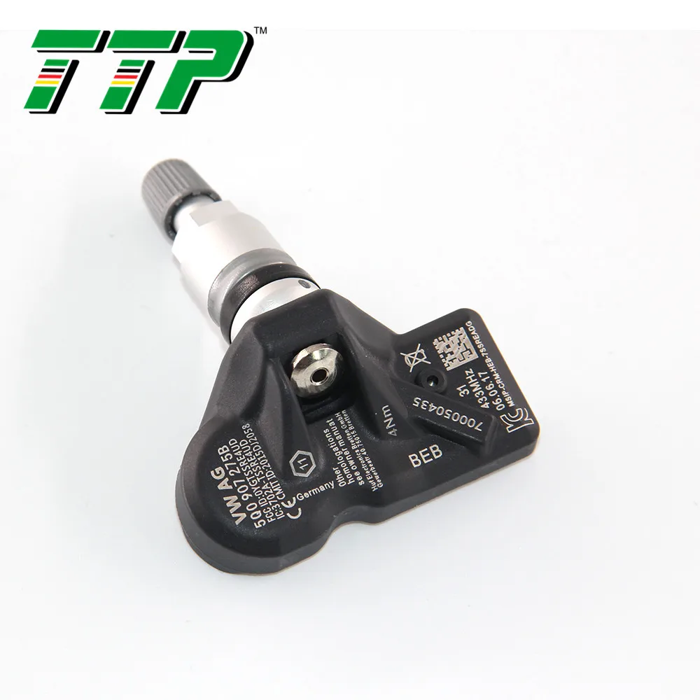TTP 4 шт. TPMS датчик давления в автомобильных шинах Система контроля клапанов 5Q0907275B для Audi Skoda A3 A7 A6 Volkswagen 433 МГц