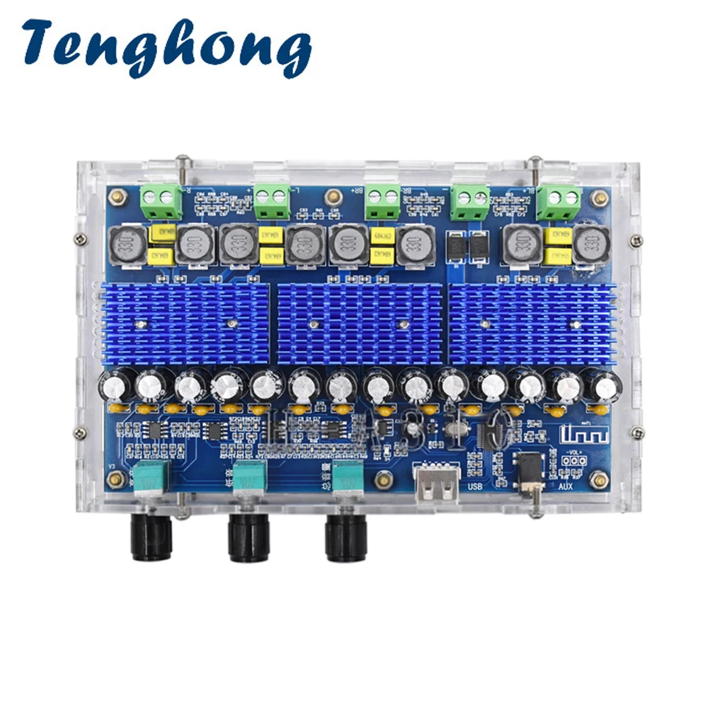 Tenghong Bluetooth 5 0 TDA3116D2 плата цифрового усилителя четыре канала два стерео баса 2*50 Вт +