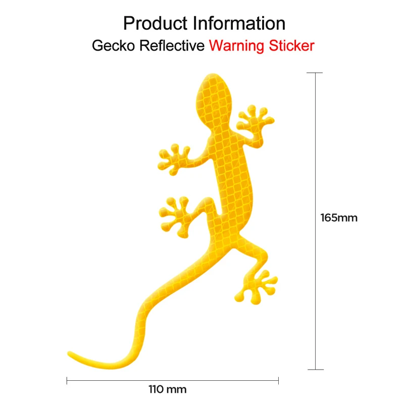 Автомобиль со светоотражающими элементами в форме геккона Предупреждение лента