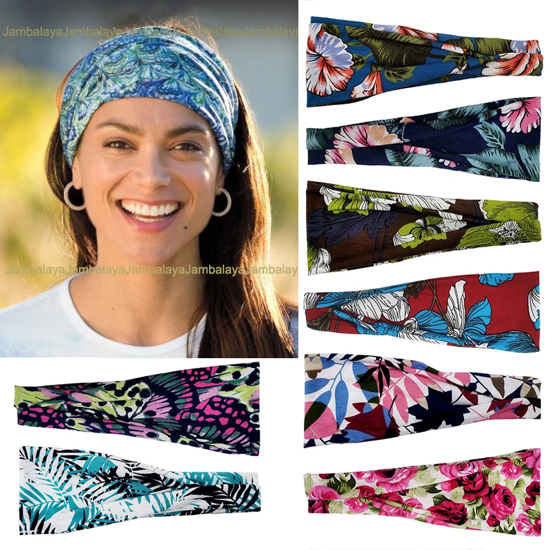 Женские головная повязка с принтом в богемном стиле резинки для волос винтажном