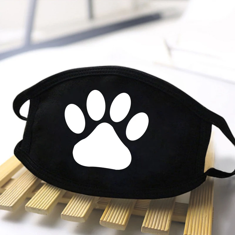 Пылеотталкивающая маска с принтом зубы и лапы Пылезащитная моющаяся
