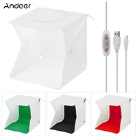 222324cm foldable studio light box led photo photography shooting tent softbox 5500k with white black green red backdrops