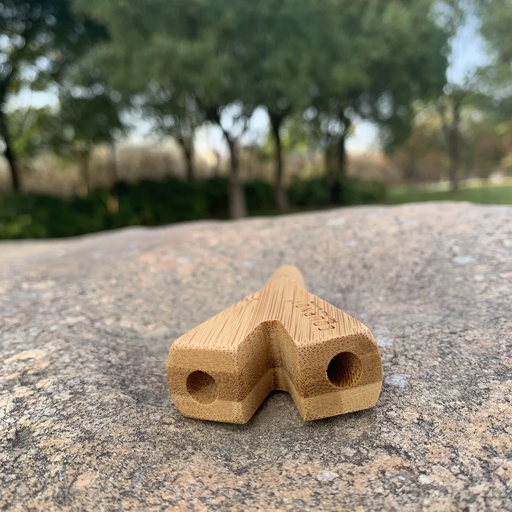 HORNET Двойной баррель бамбуковый держатель для курения сверхнатуральных конусов 91