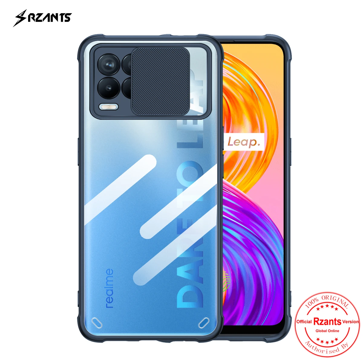 

Rzants для OPPO Realme 8 Realme 8 Pro Чехол для телефона Soft [Защита объектива] гибридная тонкая прозрачная крышка с двойным корпусом
