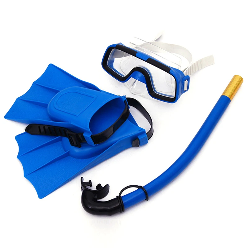 

Hot 3PCS/Set Children's Diving Suit Anti Fog Swimming Goggles Breathing Tubes Diving Fins Swimming Equipment for Child