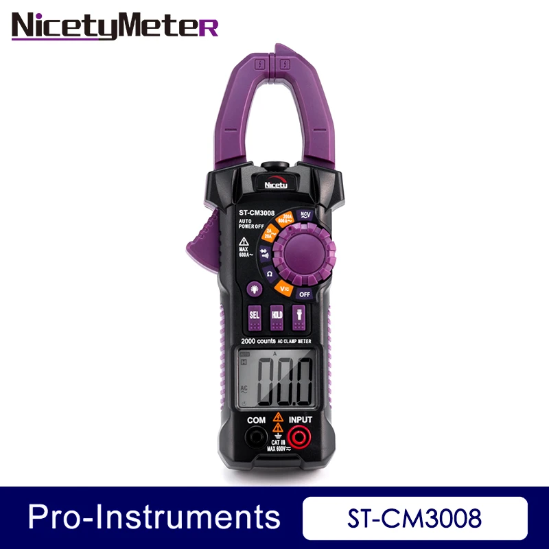 Тонкости CM3008 True RMS 2000 отсчетов Цифровые токоизмерительные клещи для переменного