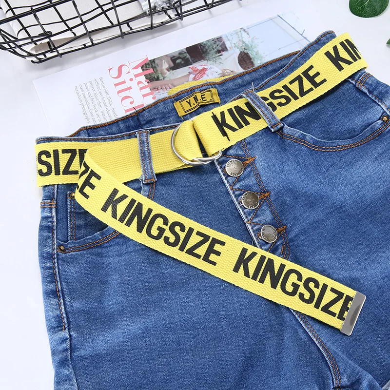 Женский ремень Харадзюку С буквенным принтом унисекс студенческий двойной D