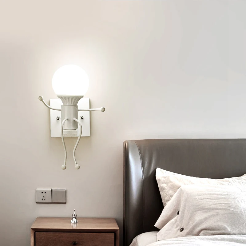 Настенный комнатный светильник s винтажный робот для гостиной спальни зеркала