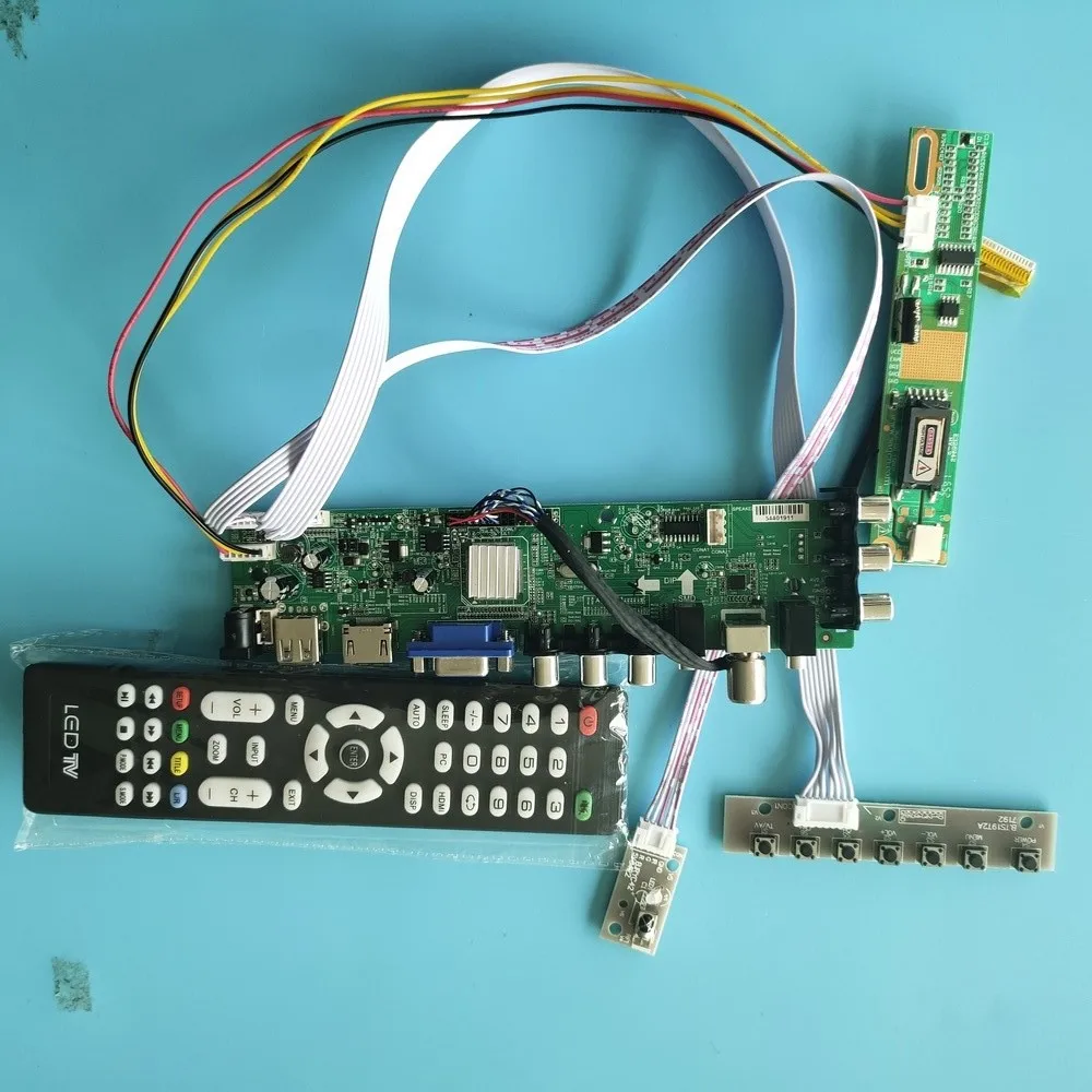 

Комплект для монитора экрана CLAA156WA01A жк-панель HDMI VGA DVB-T2 1 CCFL 30pin 1366X768 цифровая тв USB AV плата контроллера 15,6"