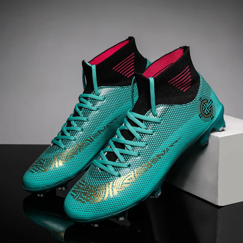 2022 New Adult Soccer Boots Men Professional Soccer Cleats Light High-top Men's Football Shoes Long Spikes Football Sneakers Men
