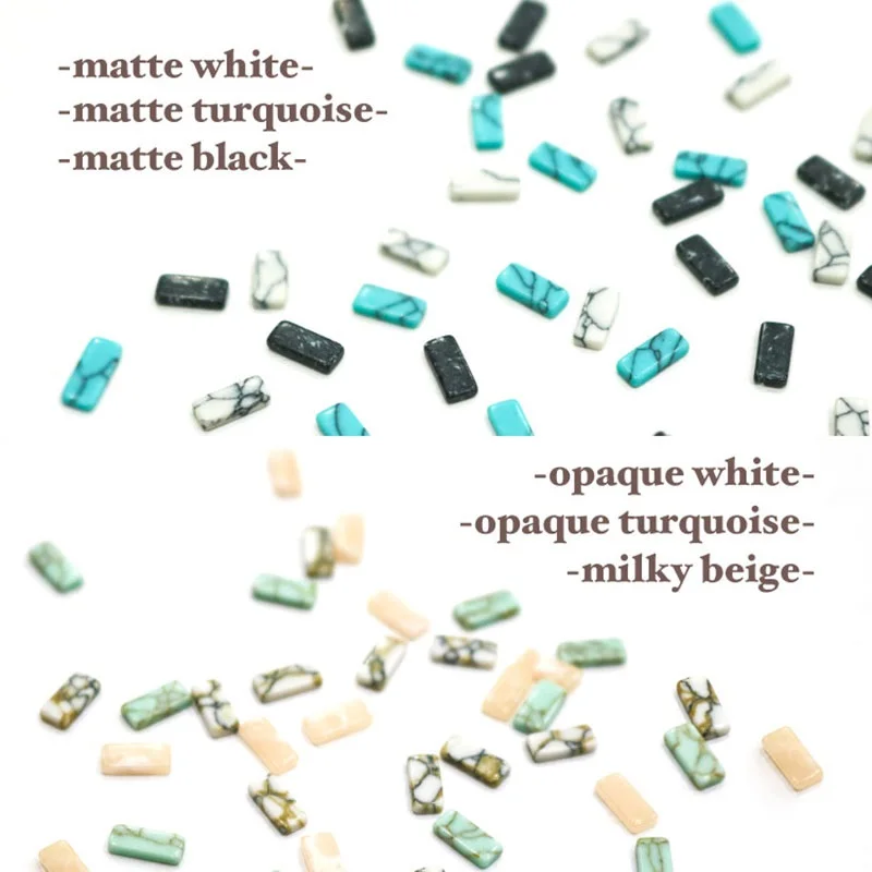 100 шт украшения для ногтей Дизайн 3D натуральная текстура камни дизайна