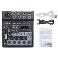 tg 502 professional audio mixer 4 channel stereo sound board console system usb bt fx effect digital audio signal processor