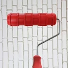 7-дюймовый ролик для тиснения кирпичей для украшения стен, цилиндрический валик для тиснения с имитацией кирпича с резиновой ручкой