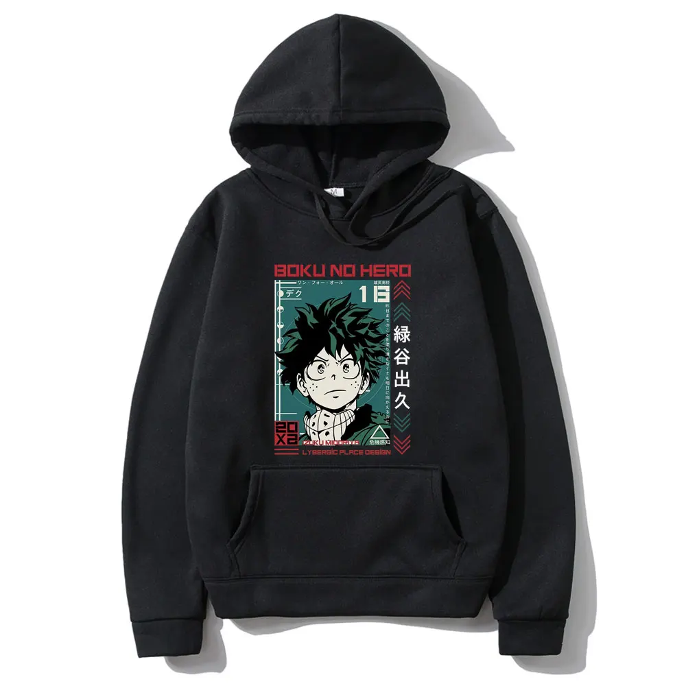 

Anime My Hero Academia Hoodie Unisex Sweatshirt Pullover Men Women Fashion Midoriya Izuku Print Hoodies Mens Cool Sweatshirts