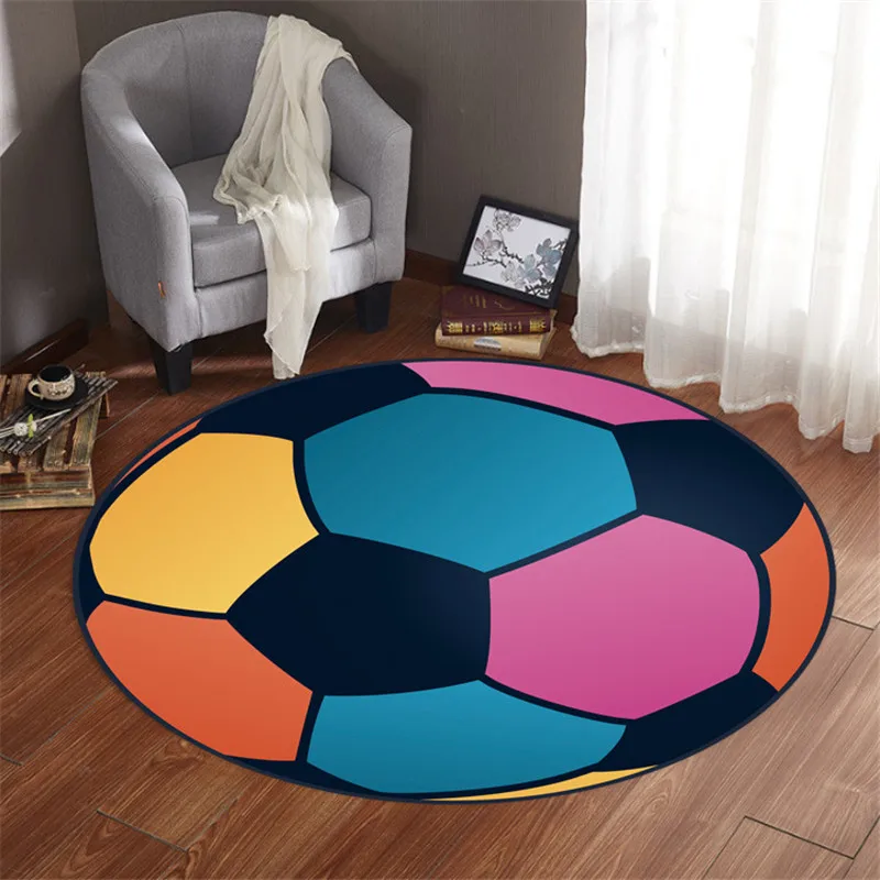 Круглый коврик нескользящий Спортивный Коврик для баскетбола игры в футбол