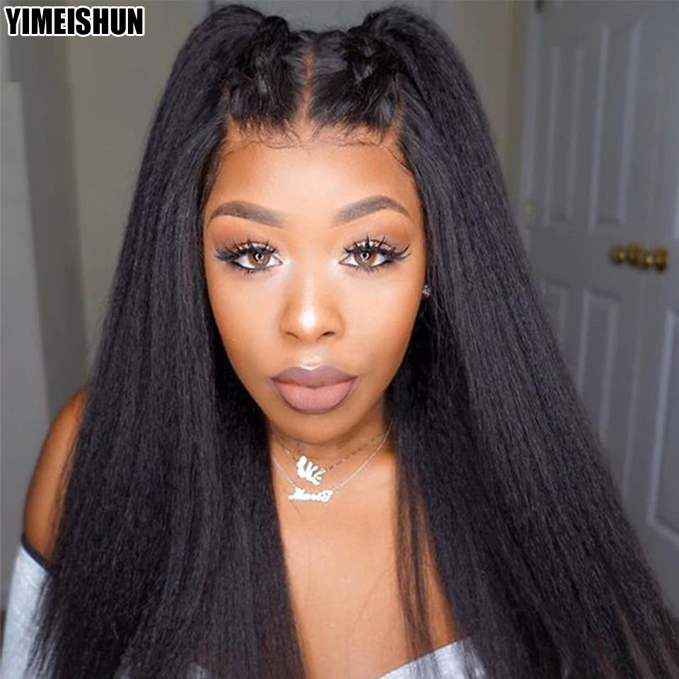 

Парик парик прямой плотности 180, парик из человеческих волос, предварительно выщипанный парик 4x4 на сетке, парик из Малайзии на сетке