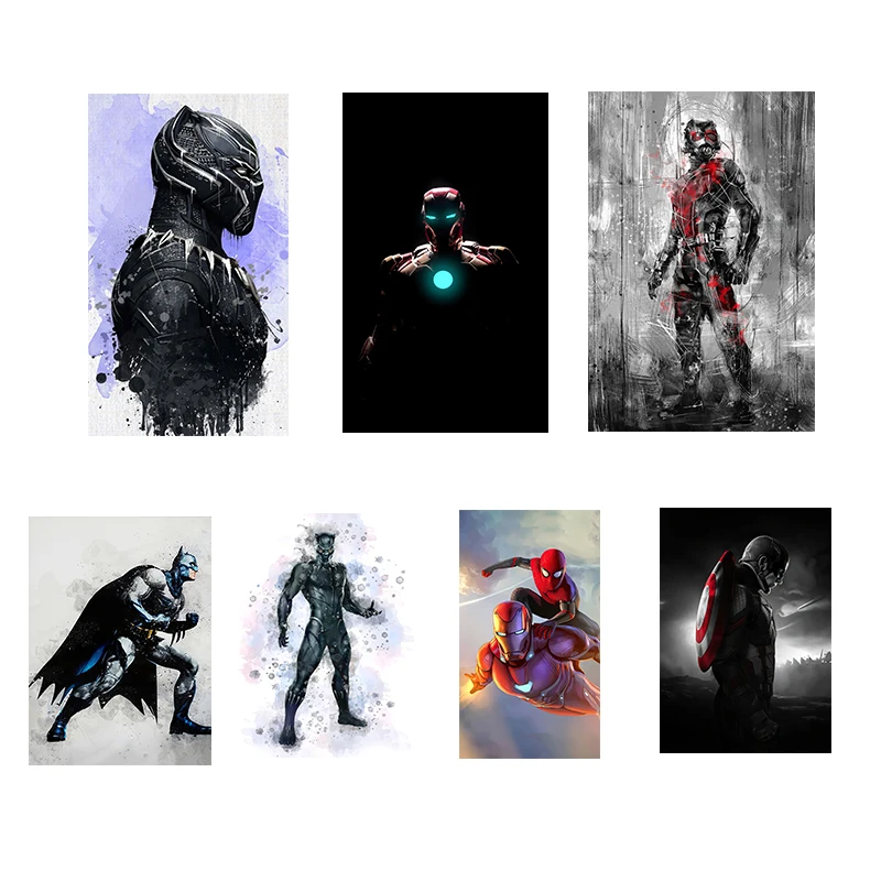 Постер супергероев Marvel Железный человек Капитан Америка персонаж экшн фильма