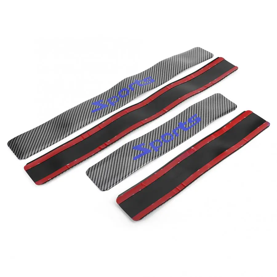4 Pcs Car Door Protector Sticker 25 x 15 8cm Carbon Fiber Material Sill auto emblem | Автомобили и мотоциклы