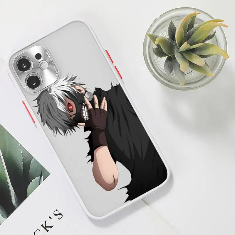 

Tokyo Ghoul Phone Case For iPhone 12 11 Mini Pro XR XS Max 7 8 Plus X Matte transparent White Cover