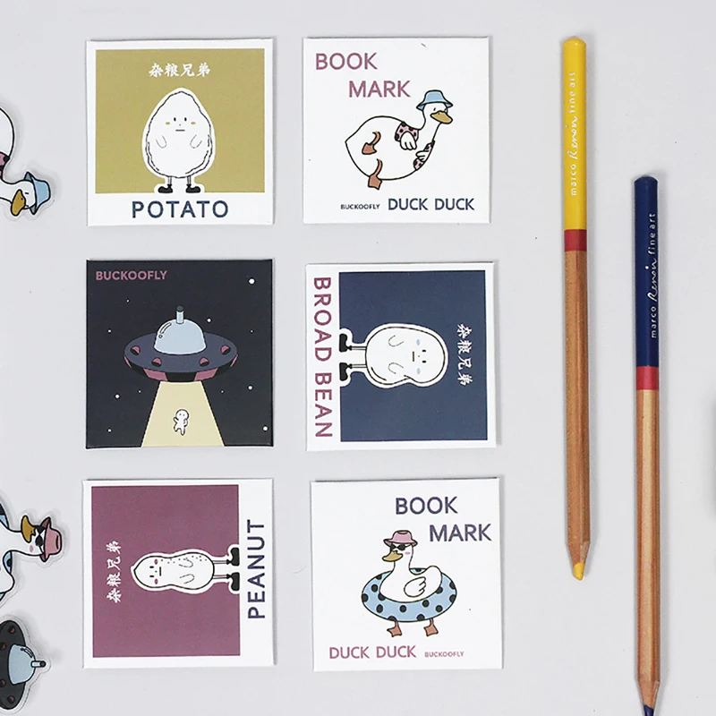 

Swimming Duck Bookmark Creative Cartoon Cute Girl Heart Small Fresh Bookmark Student With Cartoon Book Page Folder