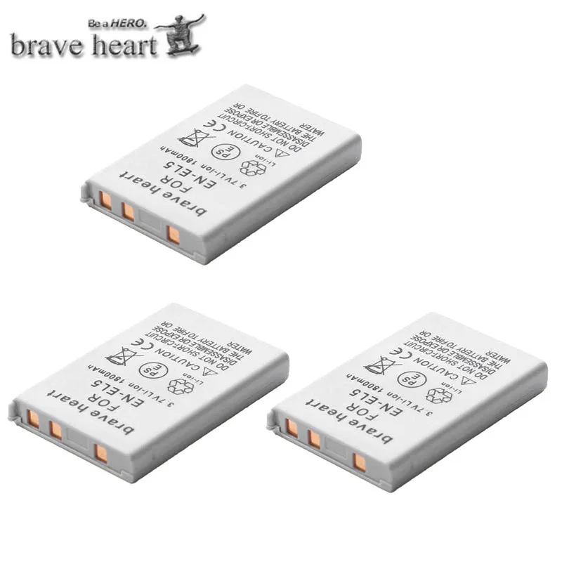 3battery Батарея EN-EL5 ENEL5 En El5 батарея+ ЖК-TYPE-C двойное зарядное устройство для камеры Nikon Coolpix P80 P90 P100 P500 P510 P520 - Цвет: 3battery