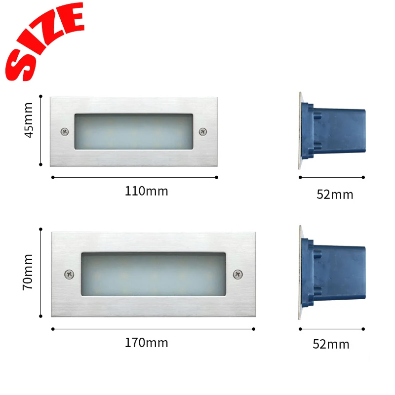 Светодиодный Палуба Шаг светильник 3 Вт 4 для подземных ламп встраиваемый