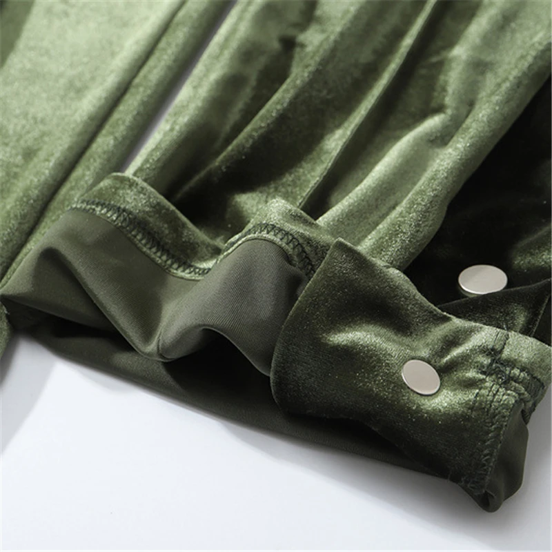 

Rainbowtouches Sportswear Men's Light Luxury Breasted Velvet Fashion High Street Guard Pants Hip Hop Velvet Men's Trousers