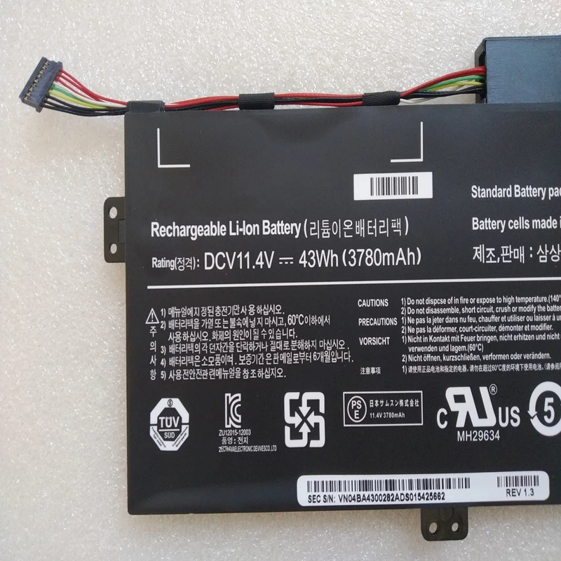 Новый оригинальный аккумулятор для ноутбука Samsung ATIV BOOK 4 NP370R4E NP370R5E NP450R4V NP470R5E NP450R4E