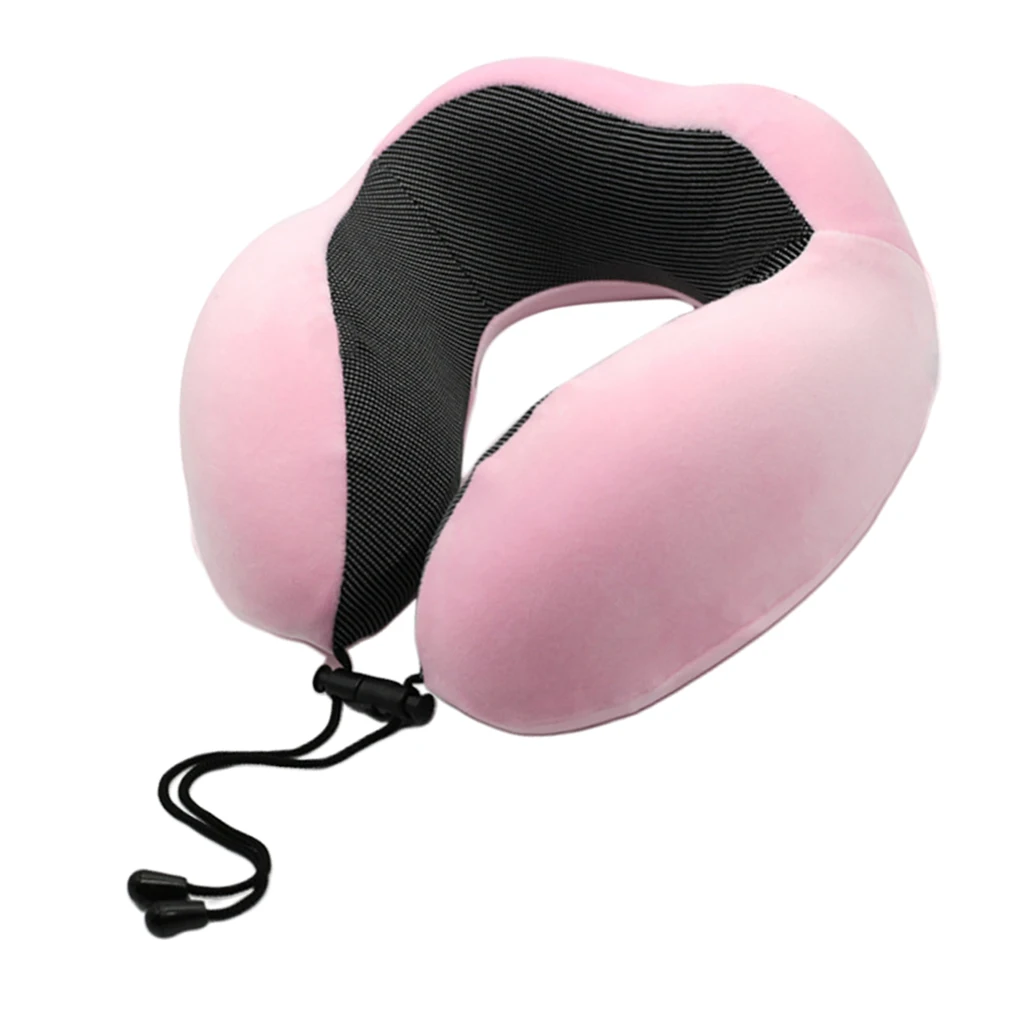

U-Shaped Travel Neck Pillow Adjustable Breathable Airplane Car Pillow