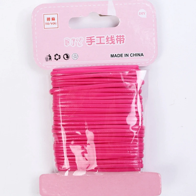 Цветные кожаные шнуры 2 мм для рукоделия Плетеный шнурок веревка браслет