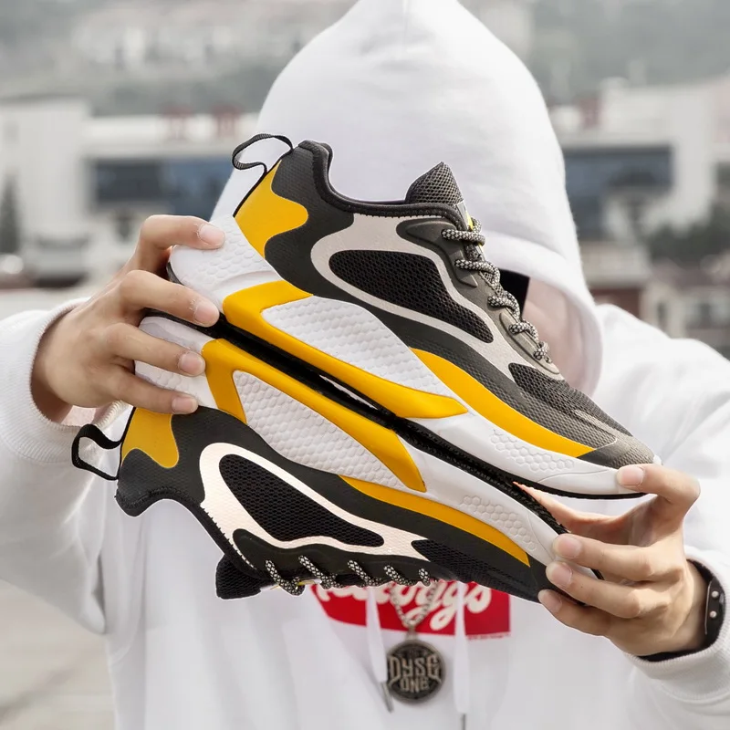 Кроссовки мужские легкие на шнуровке дышащие модная обувь |