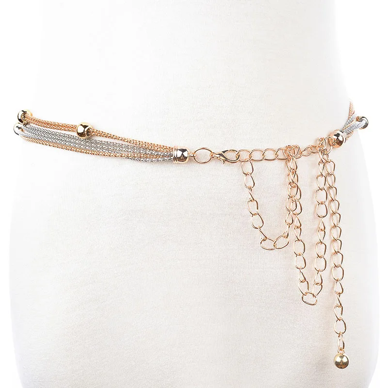 Женский пояс для танца живота металлический со стразами и цепочкой аксессуар