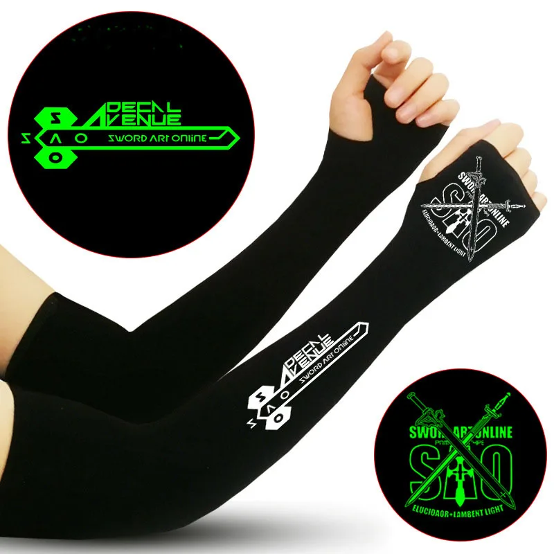1 пара новинка аниме меч искусство онлайн Сан рукава Защита от УФ-лучей защитные