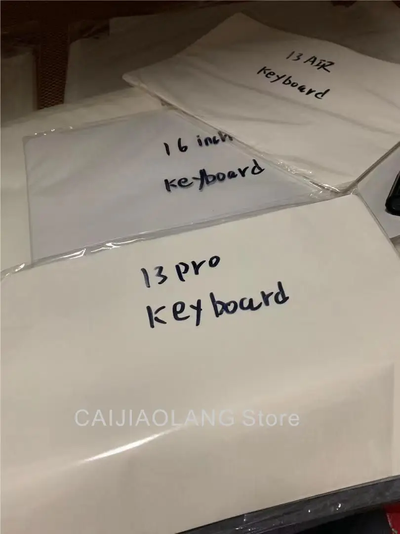 Tanie 100 Sztuk/partia Folia Z Tworzywa Sztucznego Fabryka Film Protector Naklejki Klawiatura Film Dla MacBook Air Pro 12 13 14 15 16 Cal Film