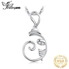 Подвеска для женщин из серебра с искусственным бриллиантом и фианитом Нет цепей