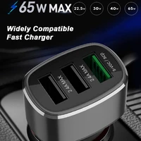 universal 22 5w 30w 40w 65w usb fast car charger for huawei p40 pro p30 sfp xiaomi oppo realem supervooc 2 0 oneplus 6t 7 8 pro