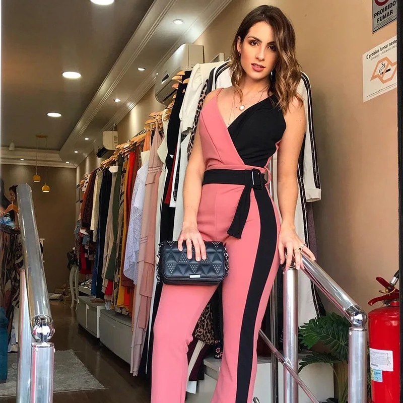 Новинка 2020 модные летние элегантные сексуальные комбинезоны женские комплекты