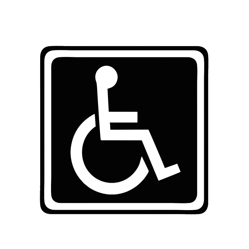 

1 Pcs Car Stickers Fashion Disabled Sign Disability Mobility Parking Car PVC Car Styling Accessories 13x13cm