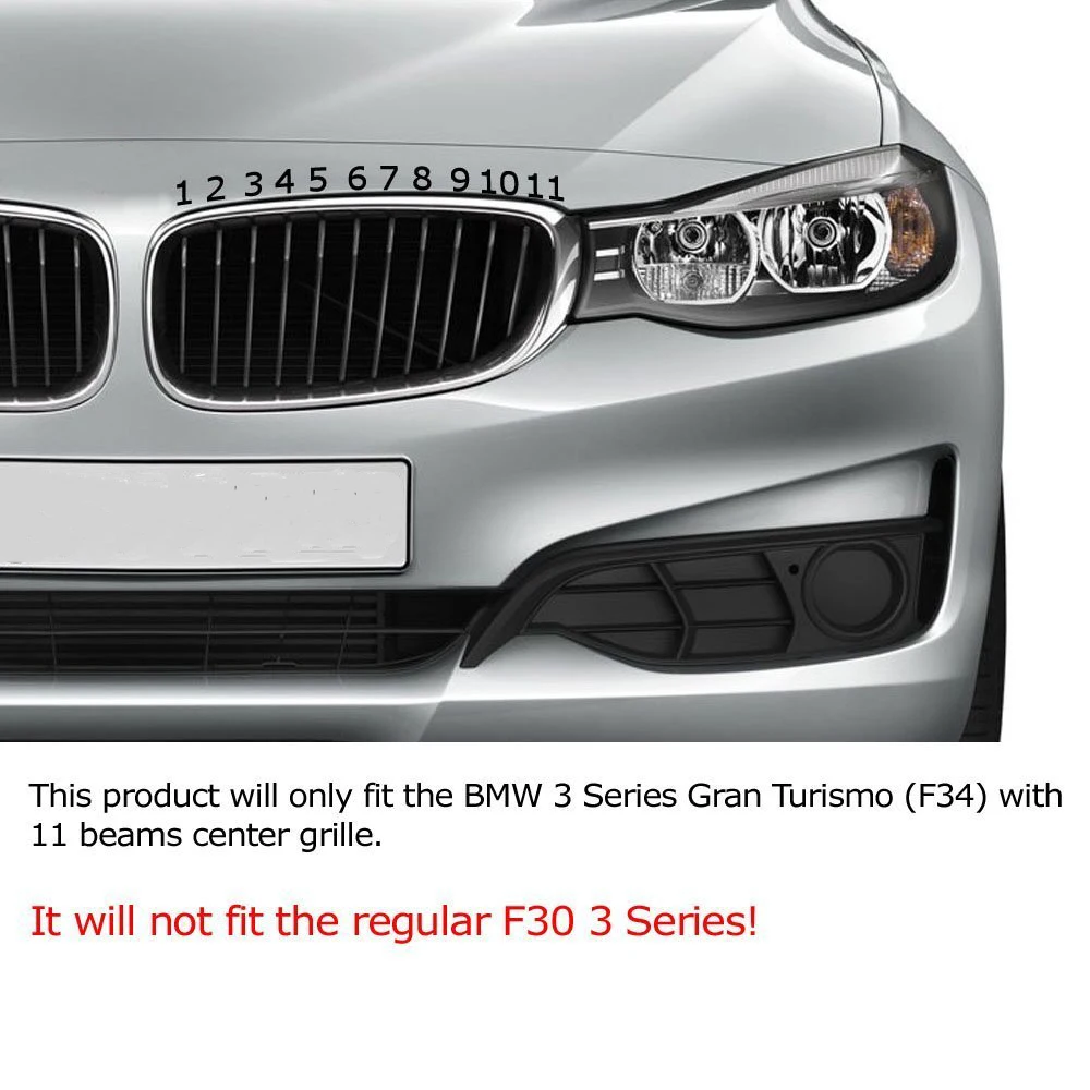 3 цветные решетки вставные планки гриля Пряжка для BMW F34 серии Gran Turismo 3GT хэтчбек 2013