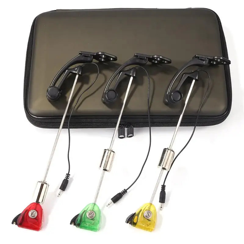 

4pcs LED Carp Fishing Swingers Installa and Remove Convenient Simple with Storage Case for Bite Alarm Fishing Tackle
