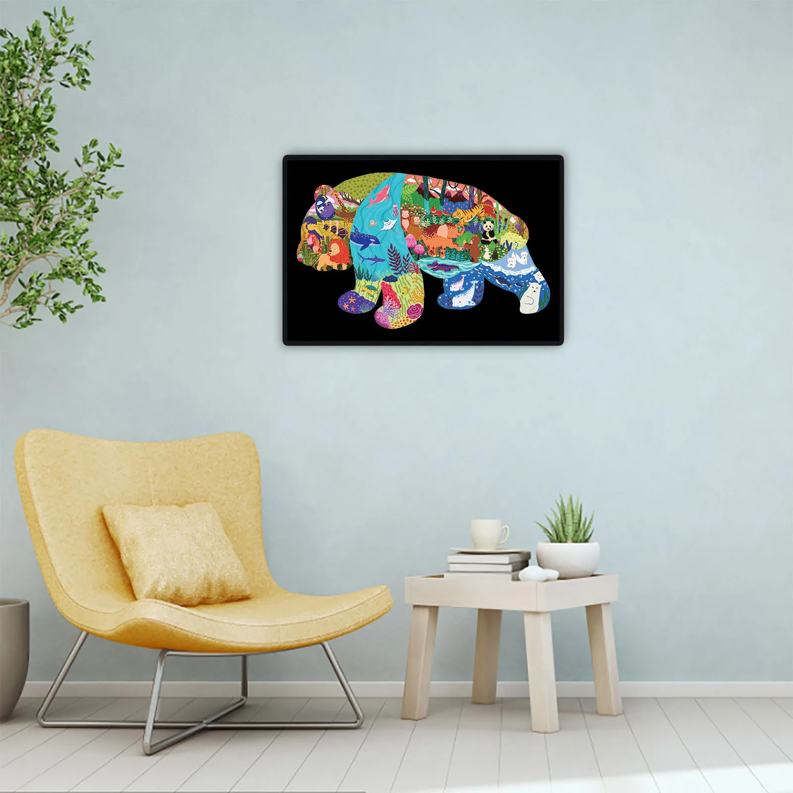 

HIINST 180 PCS Panda Shape Jigsaws Puzzles Marine life Picture Unique Shape Pieces Animal Shaped Adult Kids Gift